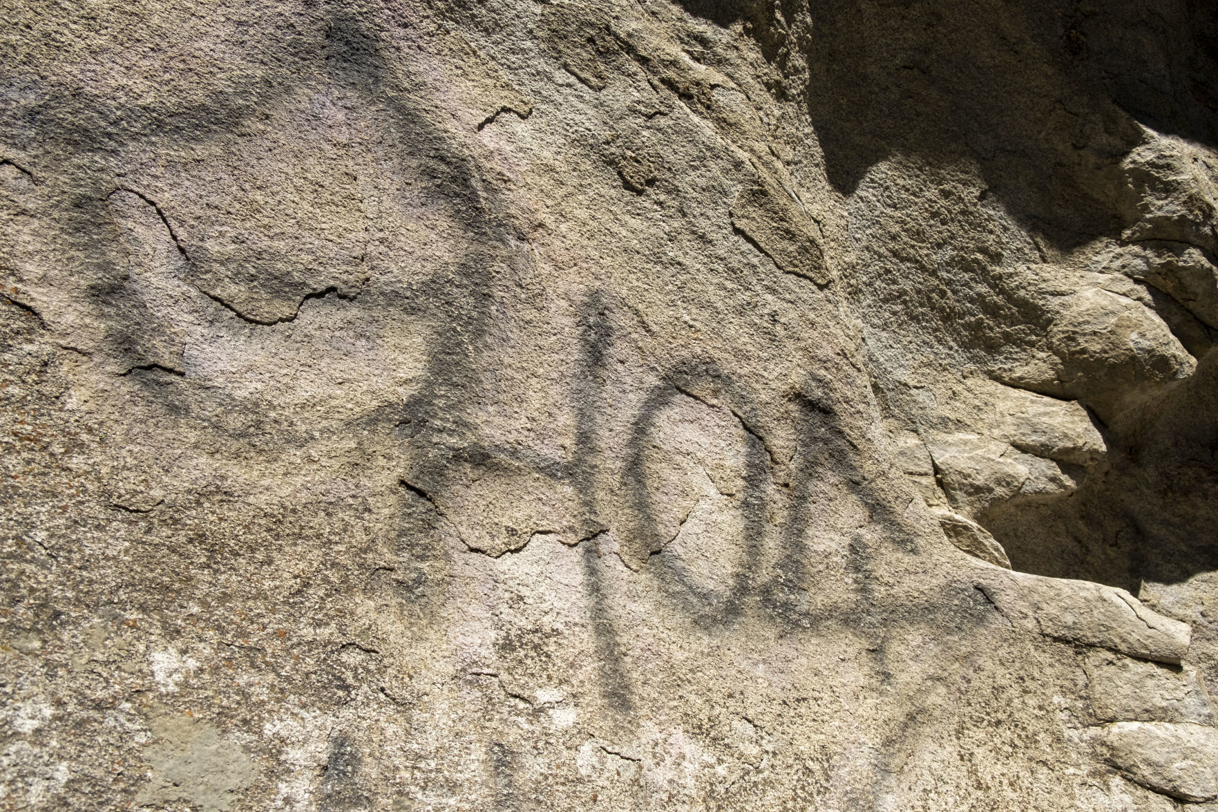 Graffiti removal on Camp Rock